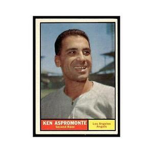 1961 Topps Baseball Card Ken Aspromonte Angels #176 海外 即決