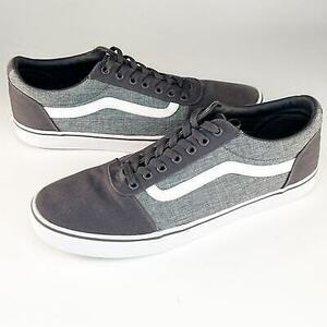 バンズ Old Skool Ward DX キャンバス グレー White Skate Sneakers Shoes Men 13 海外 即決