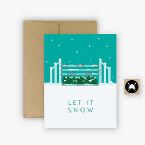 Let It Snow Holiday Card 海外 即決