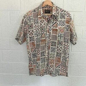 Hawaiian Flavor Vintage Men’s Tropical Cotton Shirt - Size Medium 海外 即決