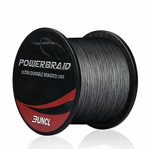 PowerBraid Fishing Line 4/8/9 40LB(18.1kgs)/0.3mm - 500yds(4 Strands) Gray 海外 即決