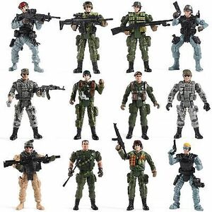 US Army Men and SWAT Team Toy Soldiers Action Figures with Military Weapons A... 海外 即決