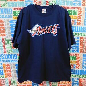 Majestic LA Angels of Anaheim T Shirt Size XL Old Logo Back Print Removed 海外 即決