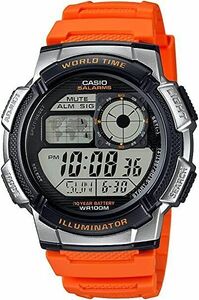 Casio AE1000W-4BV Youth Series Illuminator World Time Men's Watch 海外 即決