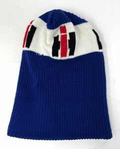 Vintage IH International Harvester Knit Stocking Cap Hat Beanie Blue White Red 海外 即決