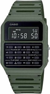 Casio CA-53WF-3B Green Dual Time Water Resistant Digital Calculator Watch 海外 即決