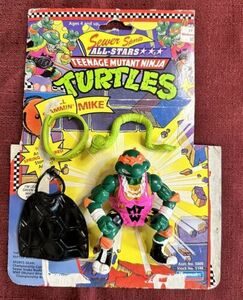 1991 Playmates TMNT Teenage Mutant Ninja Turtles Shell Slammin' Mike Complete 海外 即決