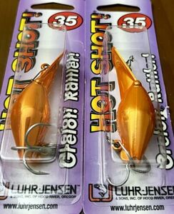 2 Luhr Jensen Hot Shot 35 5434-035-0869 Plug Crankbait Lures METALLIC ORANGE 海外 即決