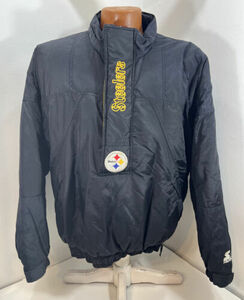 Pittsburgh Steelers Vintage Starter Pull-Over Coat - Large 海外 即決