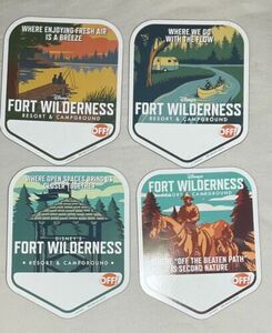 Walt Disney World Fort Wilderness Resort Campground Magnet - Set of 4 海外 即決