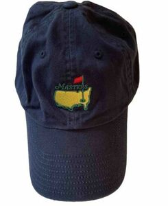 Masters Logo Golf Hat Navy Blue Strapback American Needle Augusta 海外 即決