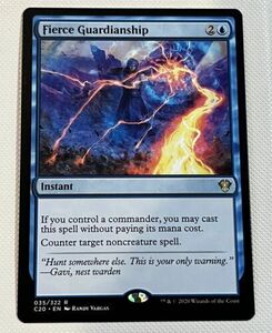 Fierce Guardianship 035/322 Near Mint MTG Commander 2020 C20 海外 即決