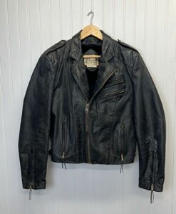 Vintage Bermans Leather Motorcycle Jacket with Liner sz 38/L 海外 即決