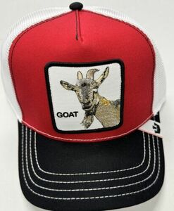 Goorin Bros The Farm SnapBack Trucker Hat GOAT Red Black Authentic NEW 海外 即決