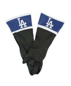 Los Angeles Dodgers Team Dish Rubber Gloves MLB Baseball NWT Black 海外 即決