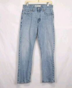 Levis Men's 31x30 505 Regular Fit Straight Leg Denim Blue Jeans Button Zip 海外 即決