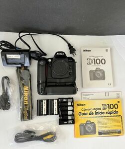 NIKON D100 Camera Body + MH18 Quick Charger, 2 Battery Packs, Manual, Strap 海外 即決