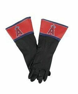 Los Angeles Angels of Anaheim Team Dish Rubber Gloves MLB Baseball NWT Black 海外 即決