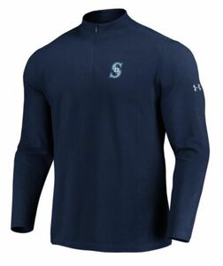 Seattle Mariners Under Armour Men’s Performance Big & Tall 1/4 Zip Jacket 5XL 海外 即決