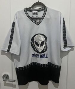 Vtg 1990s Alien Nation Hip Hop Embroidered Jersey Men’s Large 海外 即決