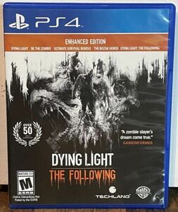 Dying Light the Following Enhanced Edition Sony Playstation 4 PS4 CIB Clean Disc 海外 即決