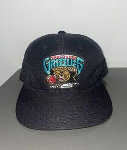 Vintage Sports Specialties Vancouver Grizzlies Plain Logo Snapback Hat 海外 即決