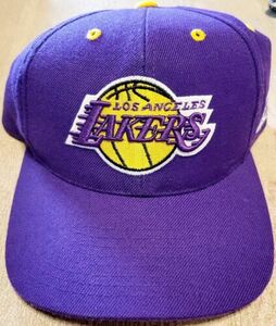 90's VINTAGE UNUSED LOS ANGELES LAKERS LOGO ATHLETIC NBA BASKETBALL SNAPBACK HAT 海外 即決