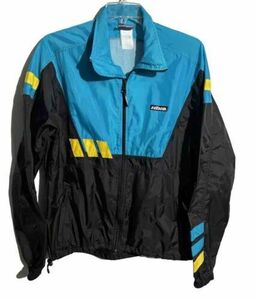 HIND Sz L Vintage 90s Activewear Vented Jacket Mens Neon Yellow Black USA 海外 即決