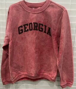 Georgia Bulldogs Ribbed Tee Youth Small Red & Black Thermal T-Shirt New Kids 海外 即決