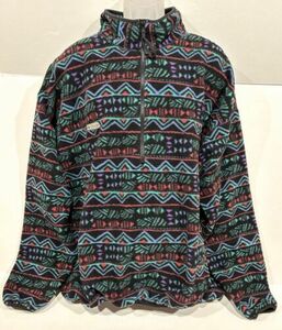 Vintage 90s Columbia Aztec Half Zip Pullover Fleece Jacket Sweater Mens Size 3XL 海外 即決