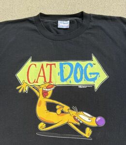 Vintage 2001 Catdog Nickelodeon Cartoon TV Movie Promo T-Shirt L 海外 即決