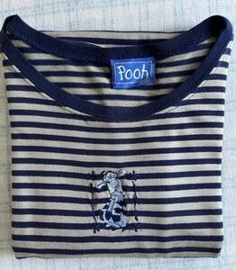 Vintage Disney Winnie The Pooh Tigger T-Shirt Adult M Striped Embroidered Tee 海外 即決