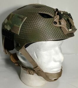 Custom PT Bravo Half Shell Tactical Bump Helmet Multicam Snakeskin Large Pro-Tec 海外 即決