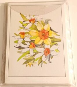 Vintage Cards Stationary Flowers Floral Blank 6 Cards & 7 Envelope 海外 即決