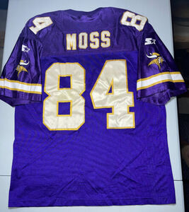 VTG 90s Starter NFL Minnesota Vikings Randy Moss 84 Jersey 52 XL Sewn DISTRESSED 海外 即決