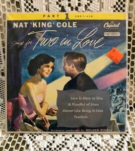 Signed Nat King Cole - Sings For Two In Love / - 45 Record Autographed Original 海外 即決