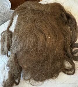 Antique Human Hair Wig for Antique Bisque Doll 14” #725 海外 即決