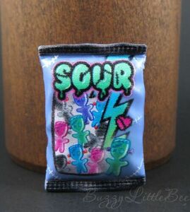 Monster High Doll G3 Frankie Stein Amped Up Sour Gummy Candy Bag Food 海外 即決