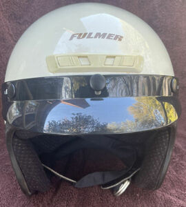 Vintage Arthur Fulmer AF 20 Open Face Motorcycle Helmet Off White XXL 海外 即決