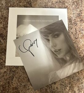 Taylor Swift COMBO-Tortuレッド / Poets Department バイナル w/ Signed Photo + バイナル CASE 海外 即決