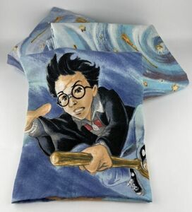 Harry Potter Twin Sheet Set Pillowcase Hermione Cloak of Dreams Quidditch Vtg 海外 即決