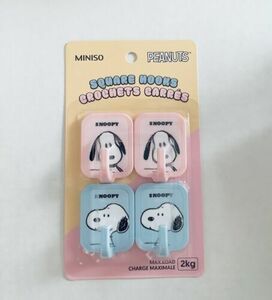 Peanuts Snoopy Summer Travel Collection Square Hooks (4 pcs) 海外 即決