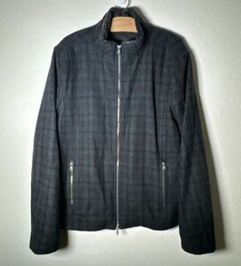 MARC ANTHONY Men's XX-LARGE Wool Blend GRAY PLAID JACKET Faux FUR LINED COLLAR 海外 即決