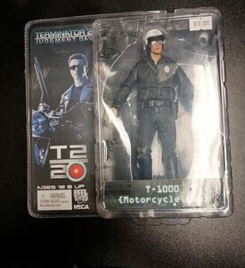 NECA Reel Toys 20th Ann. Terminator 2 T-1000 Motorcycle Cop Action Figure NEW 海外 即決