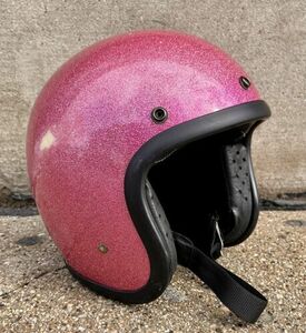 Fulmer V2 Helmet Pink Sparkle Metallic Glitter Motorcycle Bobber Open Face Small 海外 即決