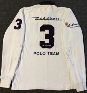 Vtg Maserati Polo Team Faded Rugby Shirt M Car Racing World Cup Pony Grunge 90s 海外 即決