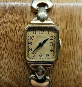 Vtg Hamilton 721 10k Gold Filled 17j Ladies Wristwatch FOR PARTS/REPAIR (WORN) 海外 即決