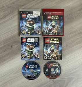 LEGO Star Wars: The Complete Saga & Lego SW III 3 The Clone Wars PS3 CIB Bundle 海外 即決