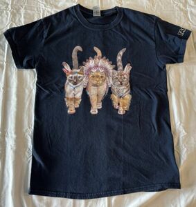 Vintage Native American Cats Crewneck Shirt Size Small Sleeve Hit Taos 海外 即決