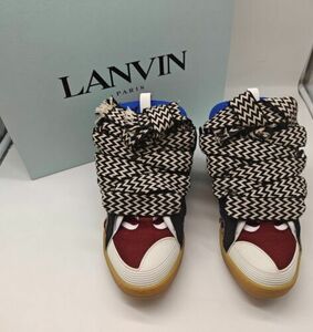 Lanvin Curb Sneaker レオパード Print Calf Hair FMSKRK11NLEXH21 22cm(US4)4/ 11 US Mens 海外 即決